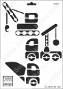 Schablone-Stencil A4 122-1202 Bagger
